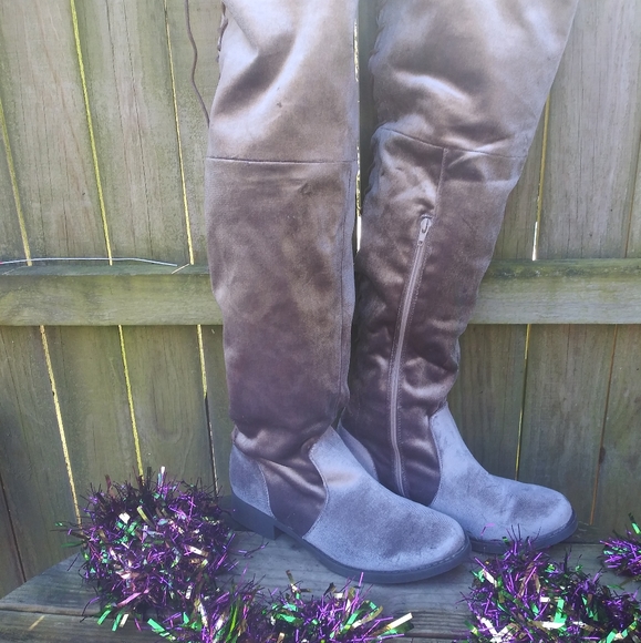 Shoes - Thigh high lace up boots